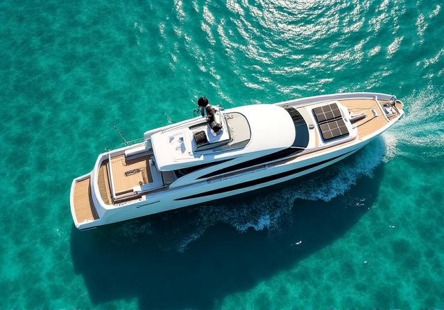 Barca a vela moderna in un ambiente naturale incontaminato